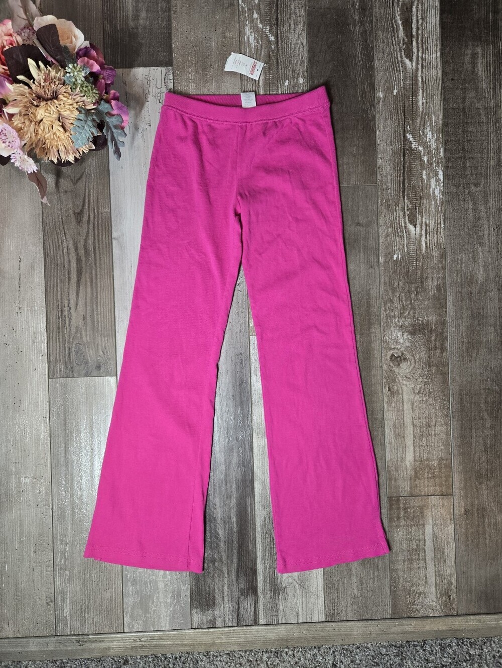 NWT Gymboree Girls' Fuchsia Pink Flare Knit Pants Size 10